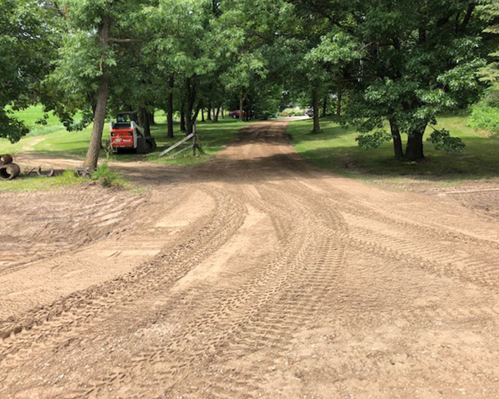 driveway installation in process browerville mn